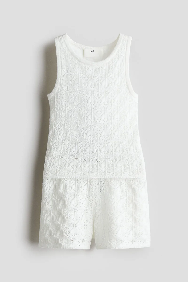 H&M 2-piece crochet-look set