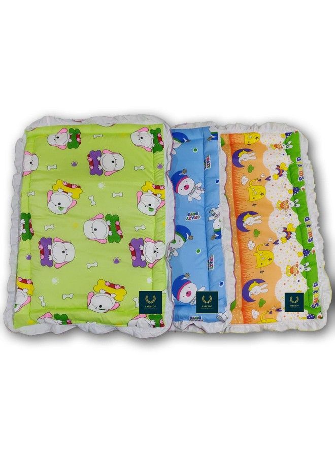 FARETO Newborn Baby Lacy Muslin Cotton Godari Cradle Bed (Multicolour 012 Months Pack Of 3) Lightweight - Image 1