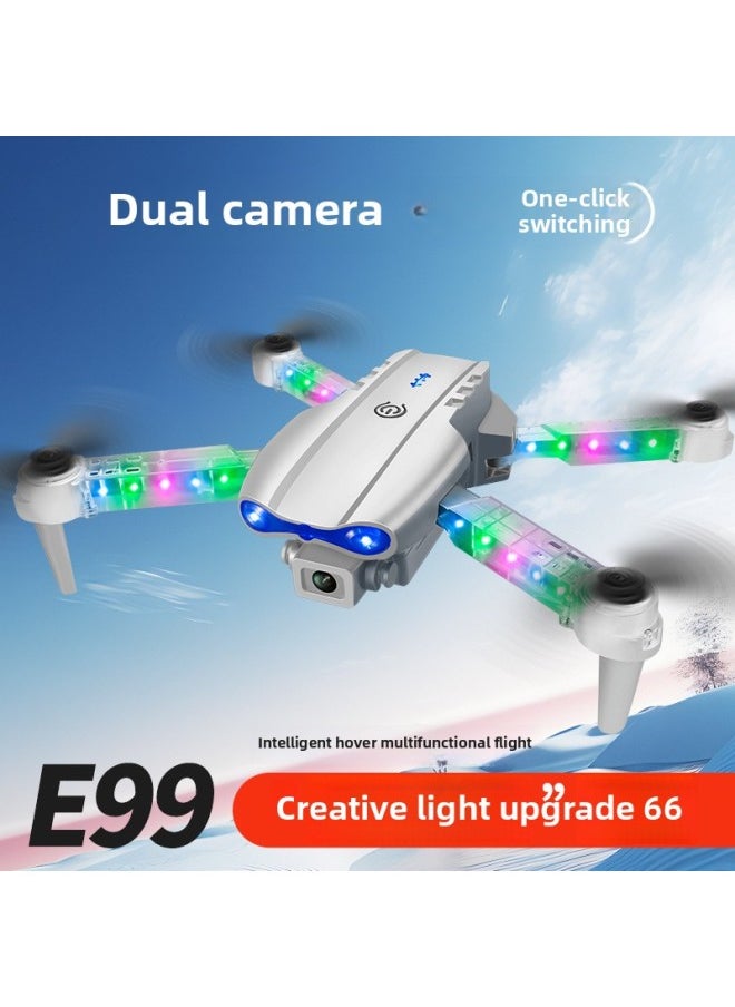 Generic - E99D Remote Control Drone Hd Aerial Photography Quadcopter Dual Camera Folding Aircraft Upgrade Machine Wall Light E88D-Color:Gray E99 Dual Camera - Image 1