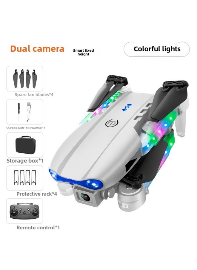 Generic - E99D Remote Control Drone Hd Aerial Photography Quadcopter Dual Camera Folding Aircraft Upgrade Machine Wall Light E88D-Color:Gray E99 Dual Camera - Image 1