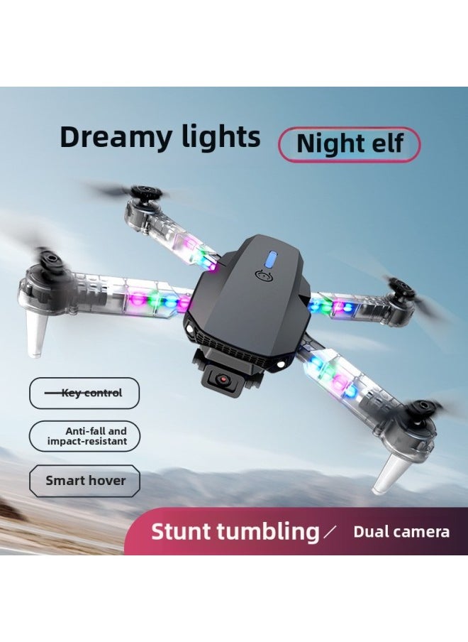 Generic - E99D Remote Control Drone Hd Aerial Photography Quadcopter Dual Camera Folding Aircraft Upgrade Machine Wall Light E88D-Color:Gray E99 Dual Camera - Image 1