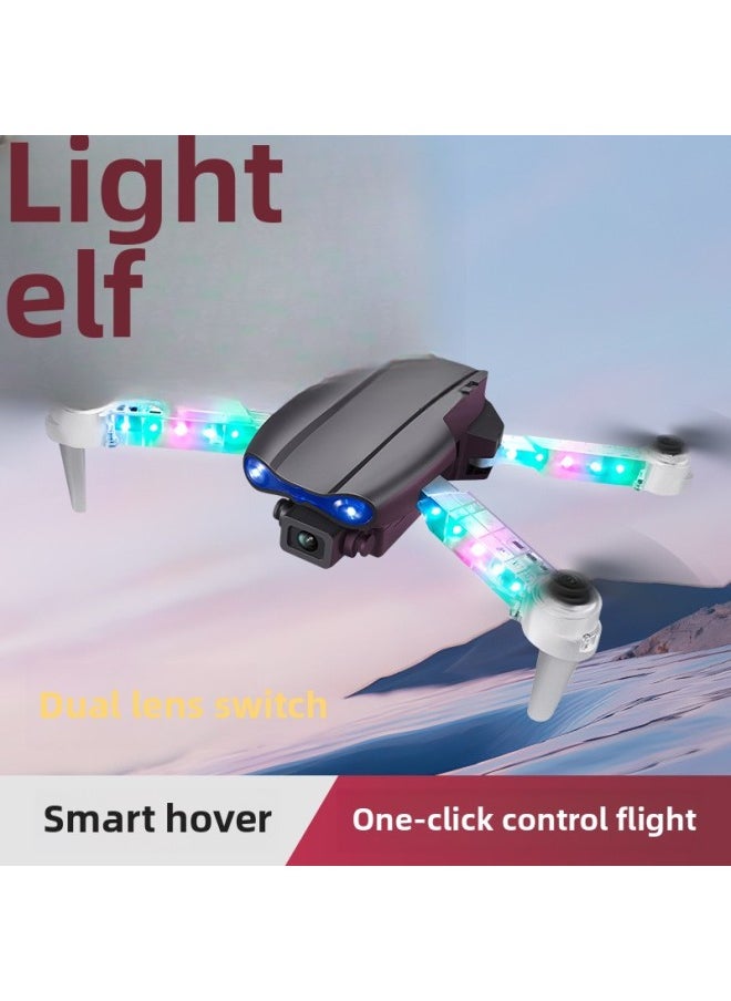 Generic - E99D Remote Control Drone Hd Aerial Photography Quadcopter Dual Camera Folding Aircraft Upgrade Machine Wall Light E88D-Color:Gray E99 Dual Camera - Image 1