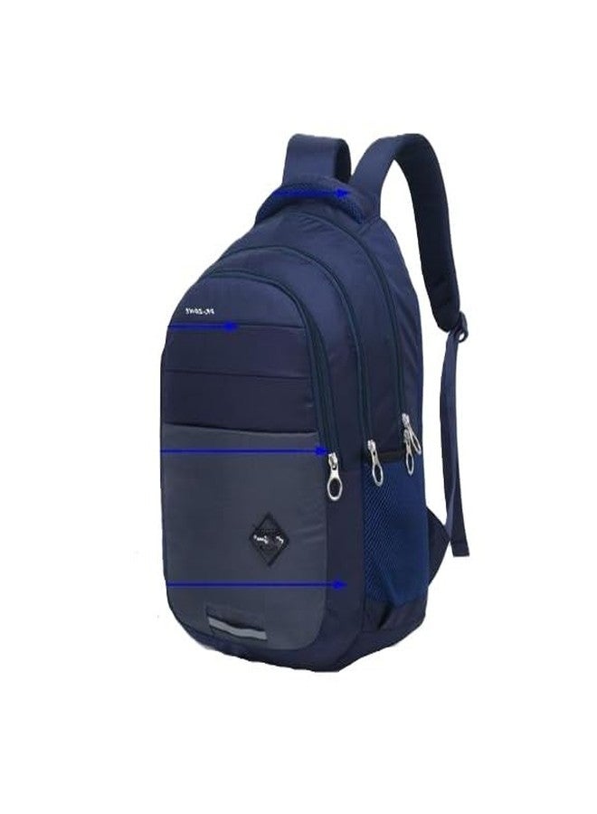 Laptop Backpack 30L with Padded Compartment Water Resistant Multi Pocket Travel Office School Bag Ergonomic Durable Design Blue Free Size - Image 1