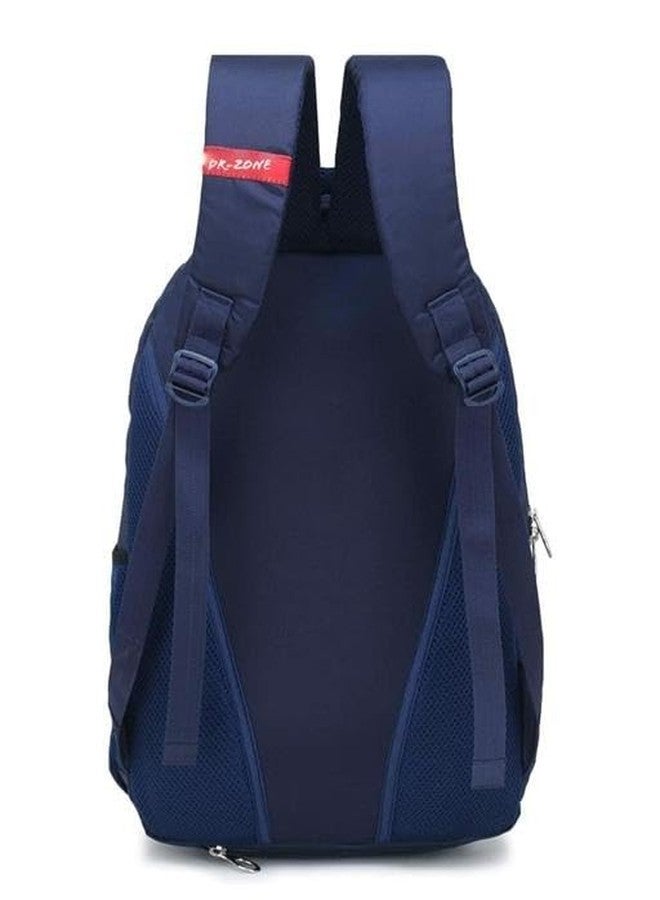 Laptop Backpack 30L with Padded Compartment Water Resistant Multi Pocket Travel Office School Bag Ergonomic Durable Design Blue Free Size - Image 2