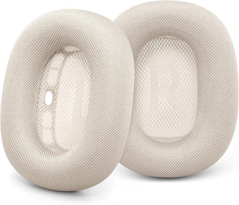 GEVO وسائد أذن المحسنة البديلة لسماعات Apple AirPods Max الجديدة لعام 2024، أغطية وسادات الأذن من قماش شبكي مع رغوة الذاكرة والمغناطيس لـ AirPods Max بلون منعش (ضوء النجوم) - Image 1