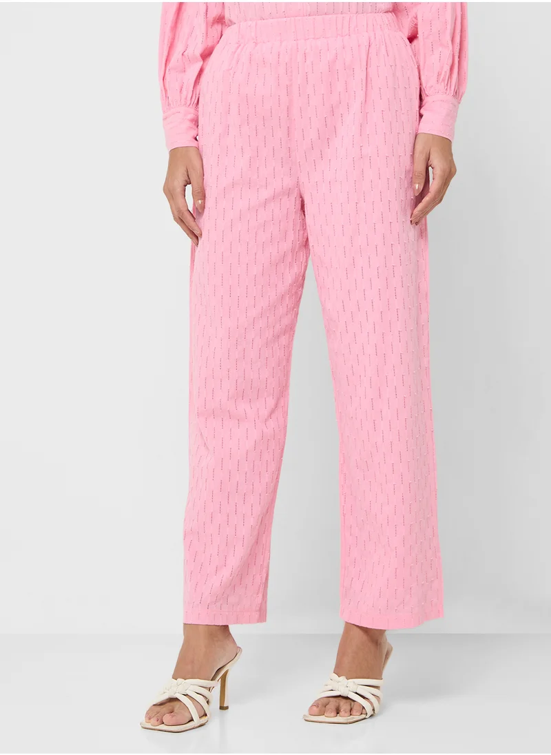 ELLA Sheer Button Down Shirt & Pant Set