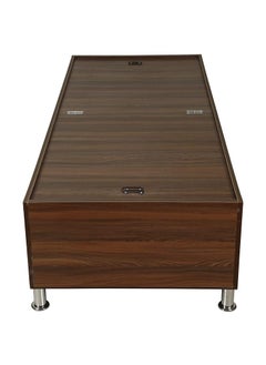NOVA FURNITURE Nova Furnitures Single Engineered Wood Divan Bed With Storage Brown  - Image 1