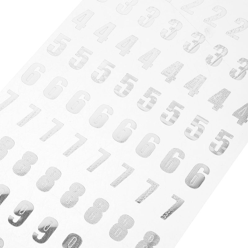 Self Adhesive Silver Alphabet Number Stickers For Scrapbooking DIY Crafts Phone Case Decor 6 Sheets - Image 4