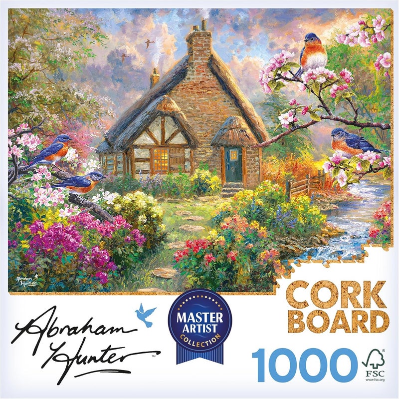 Rose Art - Abraham Hunter Cork Puzzle - Cobblestone Creek - 1000 Piece Adult Jigsaw Puzzle - Image 2