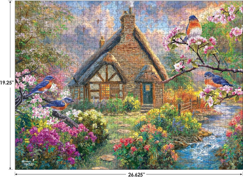 Rose Art - Abraham Hunter Cork Puzzle - Cobblestone Creek - 1000 Piece Adult Jigsaw Puzzle - Image 3