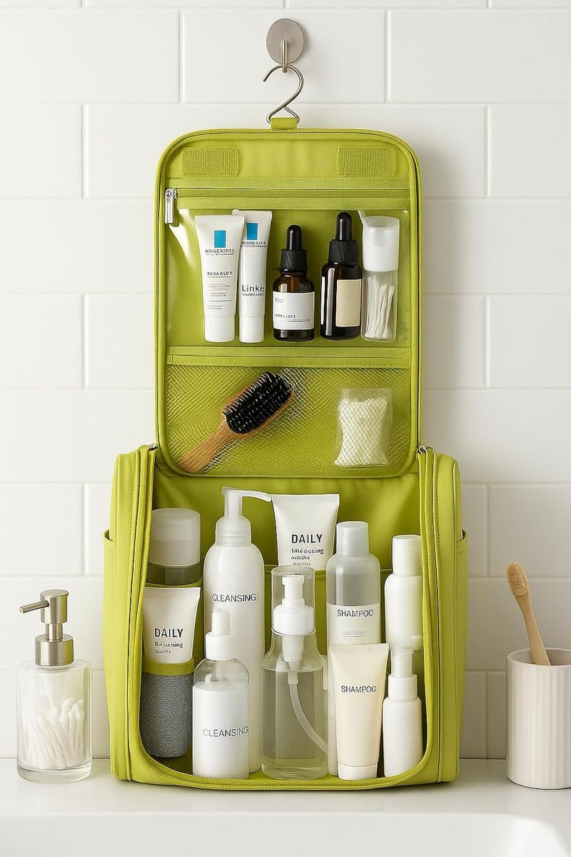 Fitto Waterproof Travel Organizer Bag, Unisex, Cosmetic Bag, Hanging Travel Makeup Bags, Nylon, Toiletry Kits Storage, Bags - Image 2