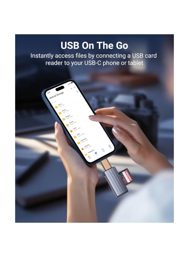 سينتيك محول USB C إلى USB (عبوة من 2) محول USB C ذكر إلى USB3 أنثى متوافق مع MacBook Pro 2023 iMac iPad Mini 6 / Pro MacBook Air 2022 وأجهزة أخرى من النوع C أو Thunderbolt 4/3 - Image 3