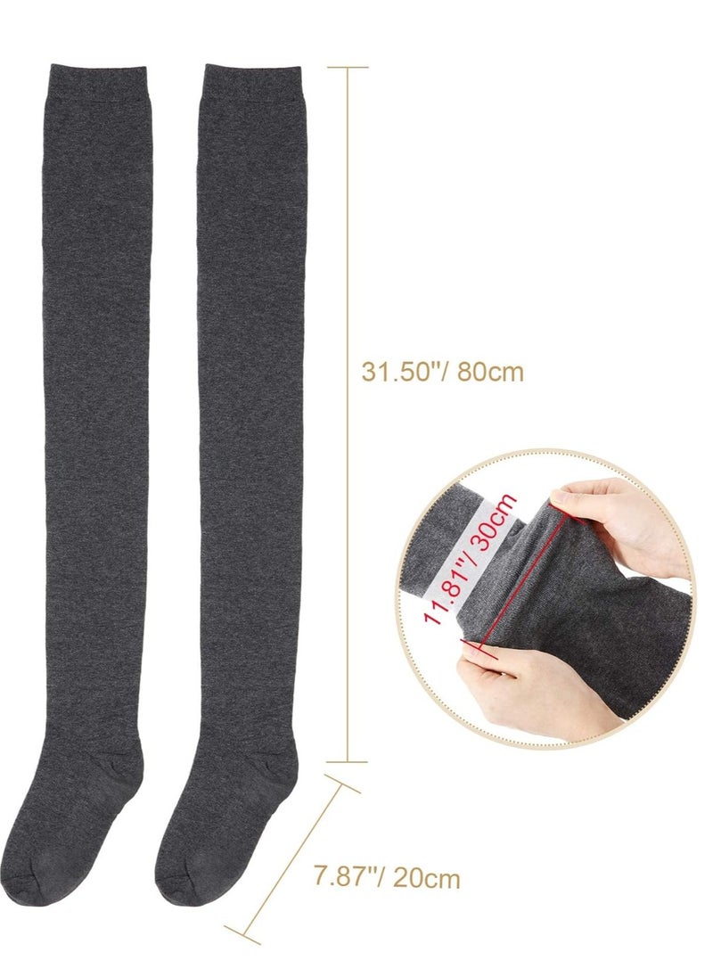 Generic - Extra Long Women’s Thigh High Cotton Socks - Warm, Thick Boot Stockings for Cozy Legs - Image 1