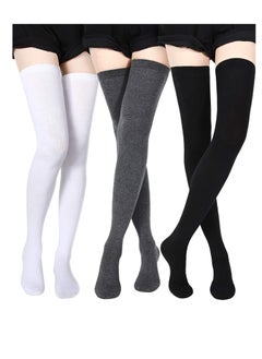 Extra Long Women’s Thigh High Cotton Socks - Warm, Thick Boot Stockings for Cozy Legs