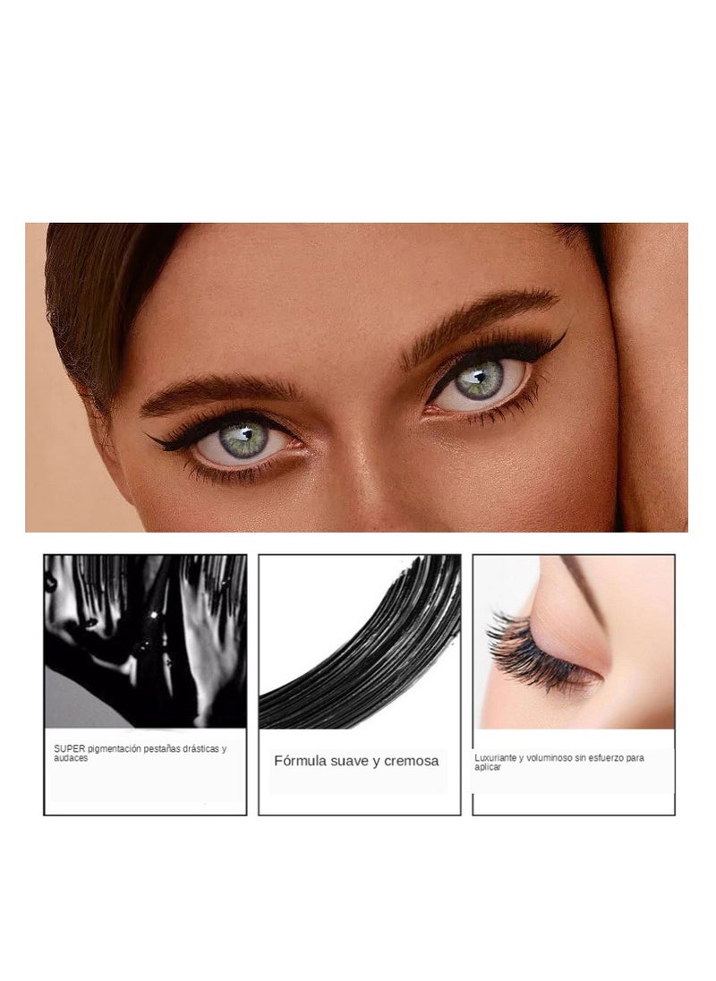Handaiyan Mascara Black Volume And Long Waterproof Extreme Volume Matte Makeup Mascara Intense Length Lasting Curly Slender,Lengthening Smudge-Proof No Clumping,Easy To Apply Best Grande Lash  - Image 4
