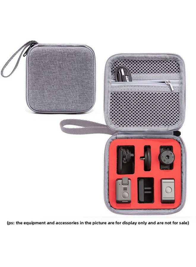 Generic Suitable For DJI Action 2 Storage Bag ACTION 2 Clutch Bag Portable Waterproof Protection Box-Color:Grey Box With Red Gallbladder  - Image 1