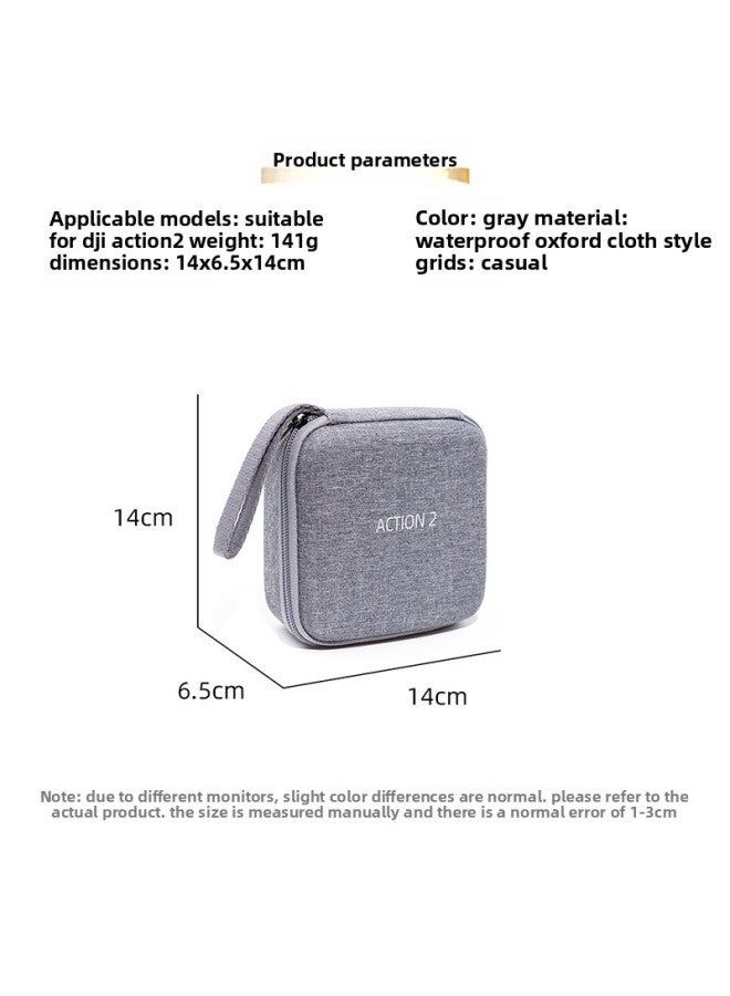Generic Suitable For DJI Action 2 Storage Bag ACTION 2 Clutch Bag Portable Waterproof Protection Box-Color:Grey Box With Red Gallbladder  - Image 5