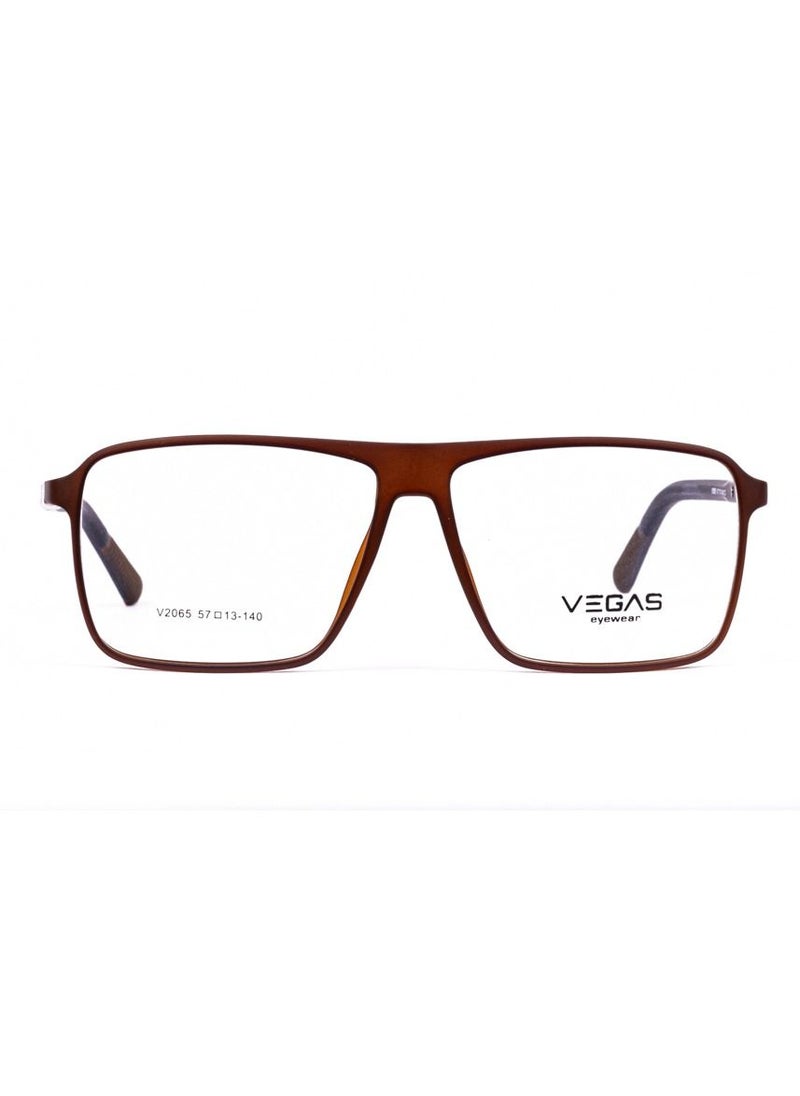 VEGAS - Unisex Eyeglasses V2065 - Brown - Image 1