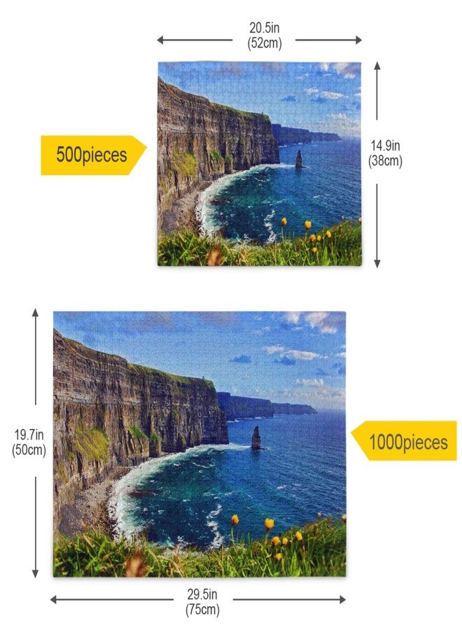 Oarencol Cliffs of Moher Ireland Landscape Jigsaw Puzzle 500 Pieces Puzzles for Adults - Image 4