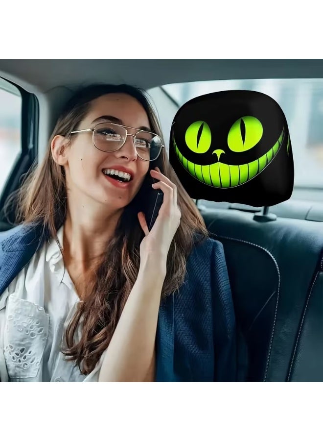 1PC Funny Cartoon Car Headrest Covers, Cute Funny Cartoon Eyes Car Seat Head Rest Protector for Auto Front Seat Rest Decoration - Image 4