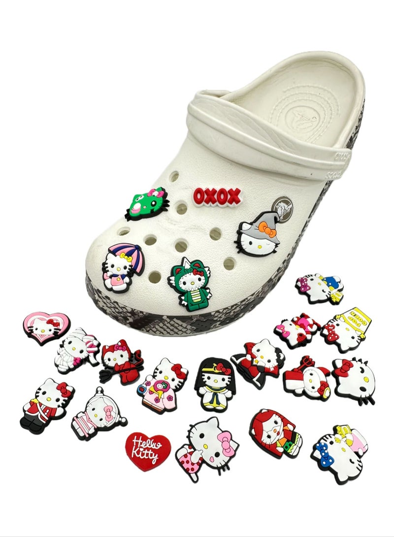 Hello Kitty Jibbitz Shoe Decoration Charms Crocs Shoes Slippers and Mini Charm Bracelet Wristband for Men Women and Kids (22 pieces) - Image 3
