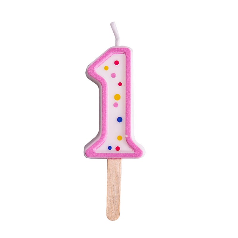PME Pink Number 1 Candle Small Size 17Inch