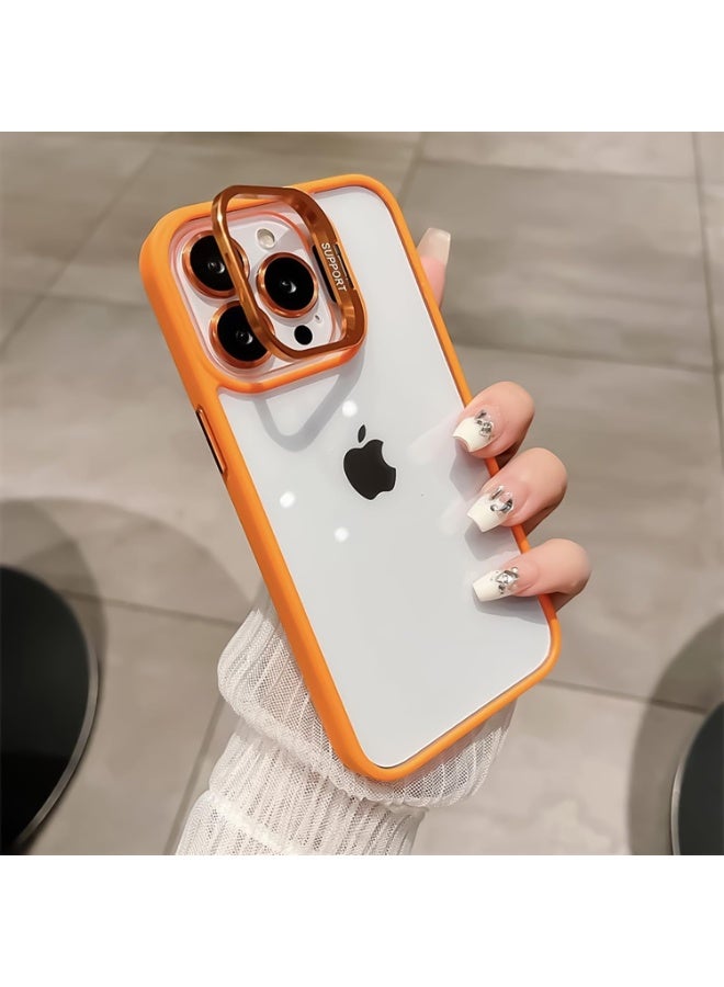 iPhone 16 Clear Case with Kickstand, Built-in Camera Ring Stand, with Lens Protector Cover, Shockproof Hard PC Back Soft. - Image 3