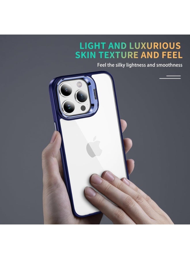 iPhone 16 Clear Case with Kickstand, Built-in Camera Ring Stand, with Lens Protector Cover, Shockproof Hard PC Back Soft. - Image 2