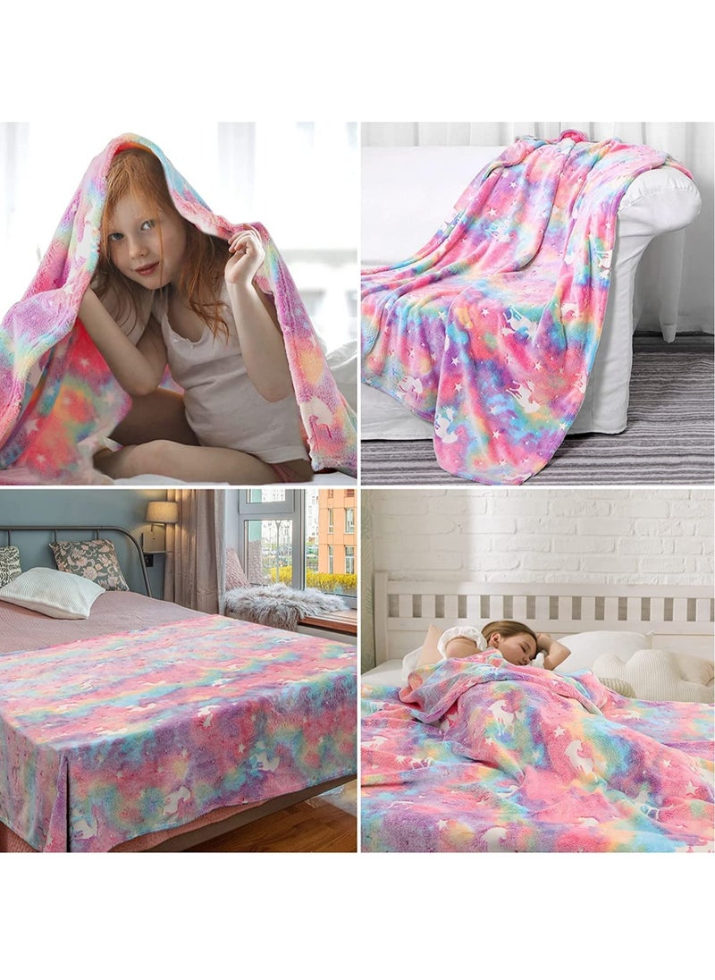 LEDIN - Magic Glow in The Dark Blanket Throw - Image 1