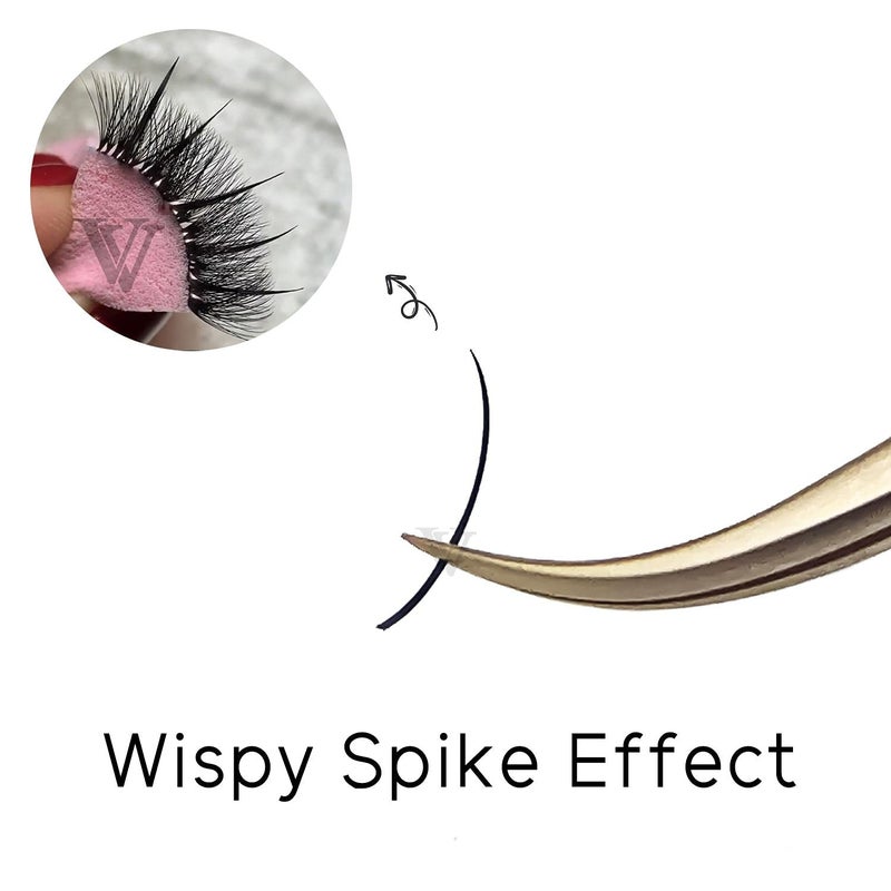 VAVALASH Premade Fan Spikes Lash Extensions Mixed Tray 8-15mm D Curl 0.07mm Matte Black Eyelash Extension Supplies Spikes Fansï¼ˆD-0.07,8-15mmï¼‰ - Image 3