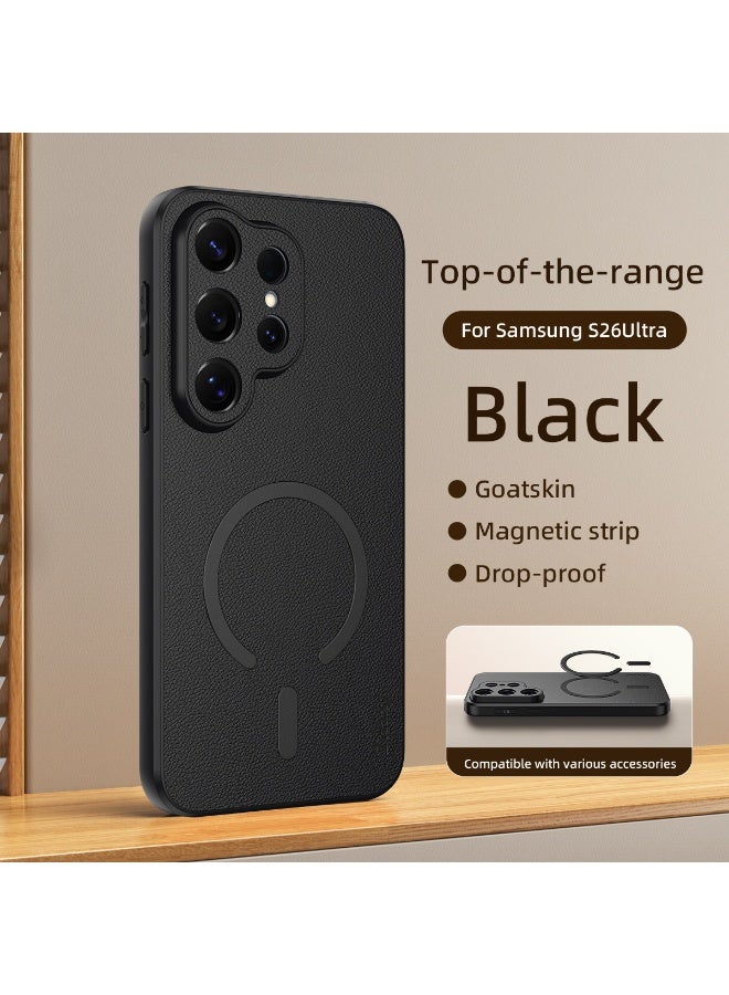 Phone Case for Samsung Galaxy S26 Ultra 5G, Magnetic, MagSafe Compatible, Shockproof Full Protection Cover  -Black - Image 2