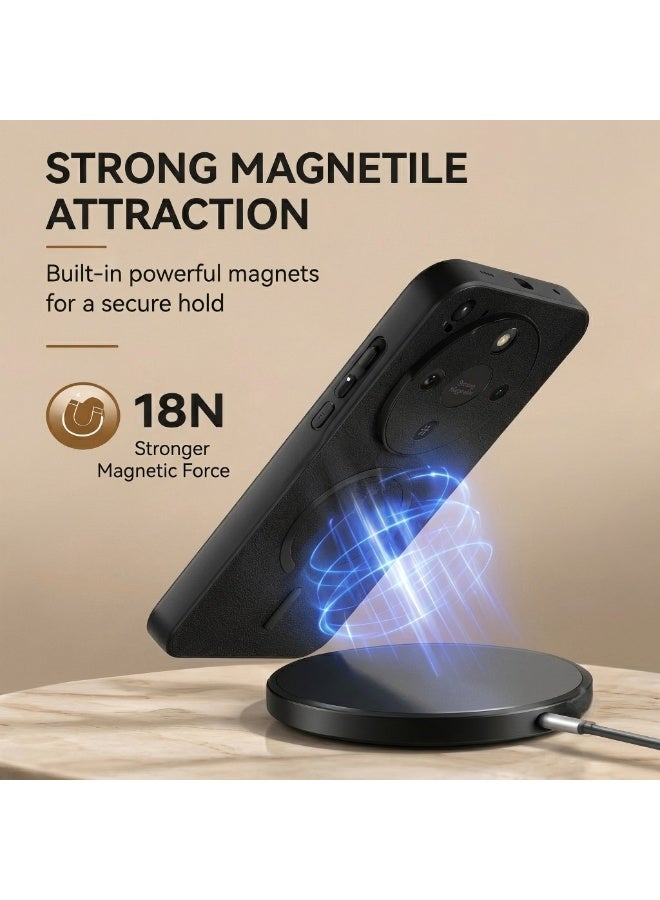 Phone Case for Samsung Galaxy S26 Ultra 5G, Magnetic, MagSafe Compatible, Shockproof Full Protection Cover  -Black - Image 4