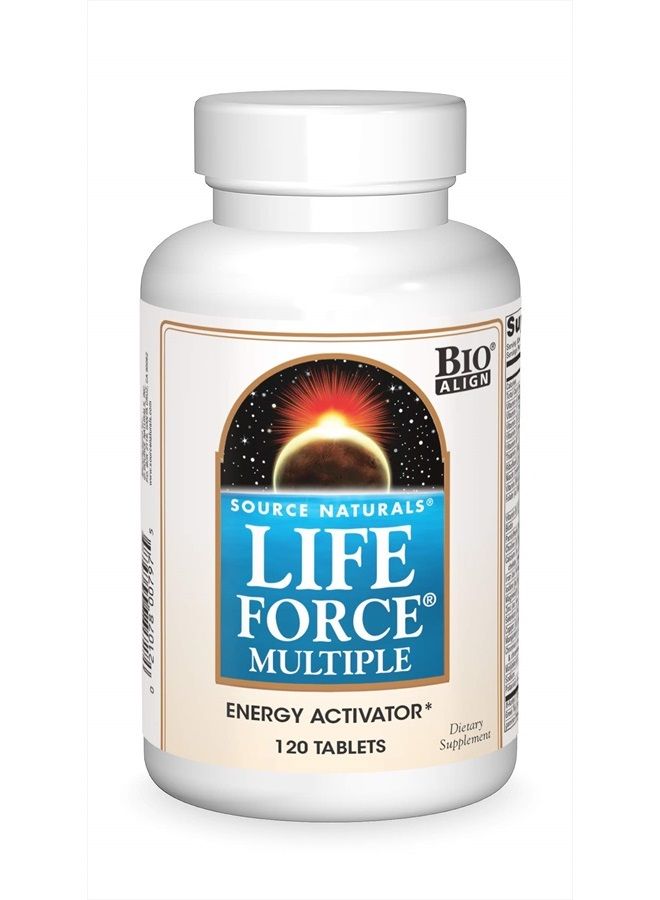 Source Naturals فيتامينات متعددة يومية عالية الفعالية من لايف فورس - الفيتامينات والمعادن الأساسية، مضادات الأكسدة والمغذيات - تعزيز الطاقة والمناعة - 120 قرص - Image 1