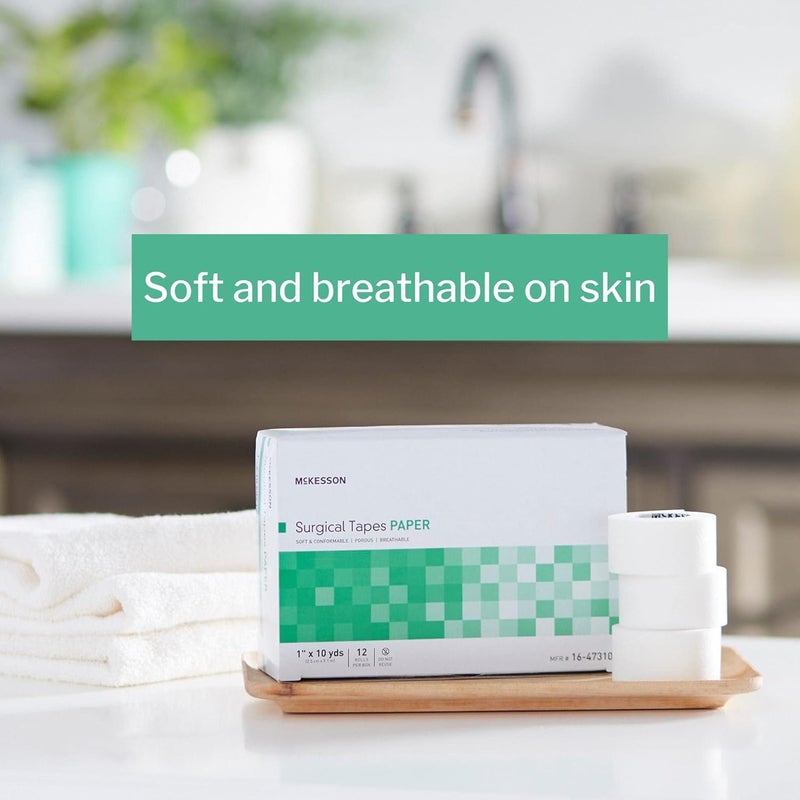 McKesson Surgical Tape NonSterile Air Permeable Paper 1 in x 10 yd 144 Count - Image 2