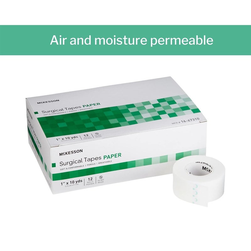 McKesson Surgical Tape NonSterile Air Permeable Paper 1 in x 10 yd 144 Count - Image 5