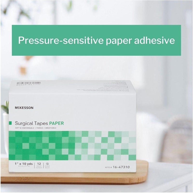 McKesson Surgical Tape NonSterile Air Permeable Paper 1 in x 10 yd 144 Count - Image 3