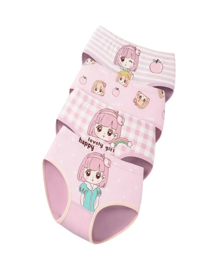 babyqlo Girls Cotton Lovely Girl Print Pack of 4
