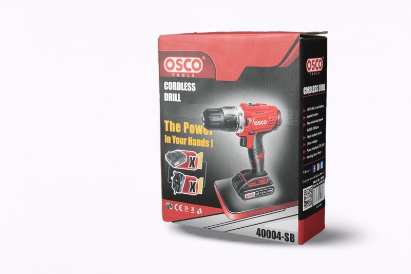 OSCO-TOOLS Drill 18V Lithium Battery 13Mm - 1 Battery Drill Concrete, Metal, Wood, Screwdriver - Image 4