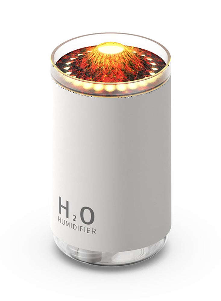 بيرفيي مرطب بالتردد بسعة 250 مل بتصميم شعلة وضوء ليلي وإيقاف تلقائي بالمؤقت، مناسب للغرفة، والنباتات، والمكتب، والمنزل، وغرف الأطفال، والسفر - Image 1