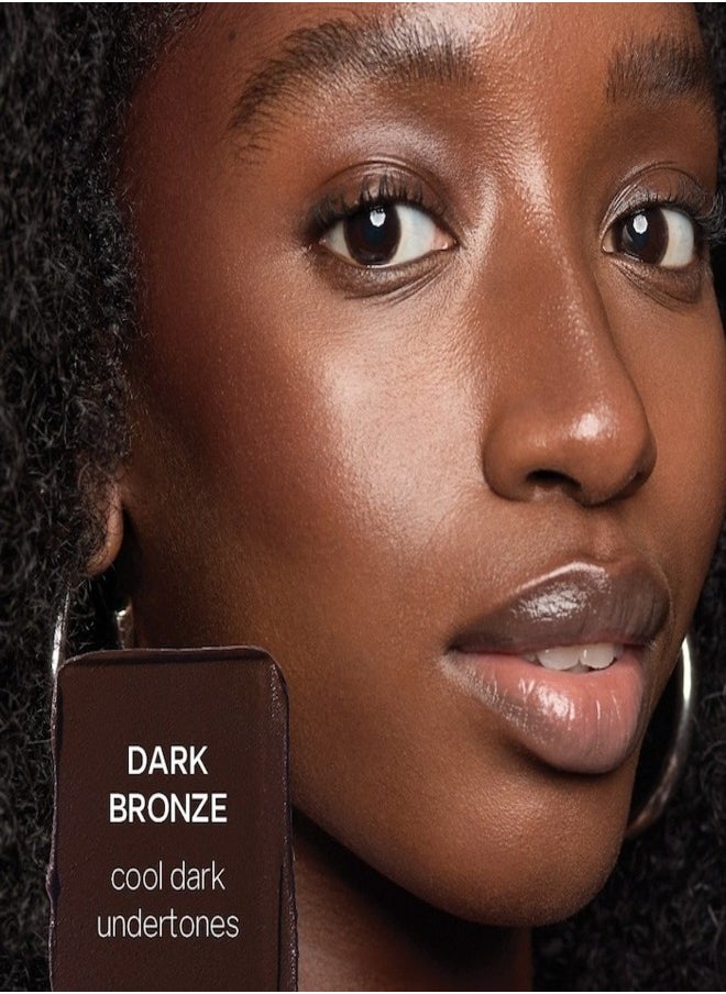 Saie SAIE Sun Melt Natural Cream Bronzer - DARK BRONZE - dark skin tones with a cooler base tone  30ml | Lightweight, Blendable, Sun-Kissed Glow  - Image 2