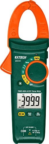 Extech MA445 400A True RMS AC/DC Clamp Meter with NCV Detector, 1.2" Jaw Opening, Backlit Dual Display, 40,000 Count Multimeter, Inrush Current, Frequency, Duty Cycle, Diode & Continuity Tester - Image 1
