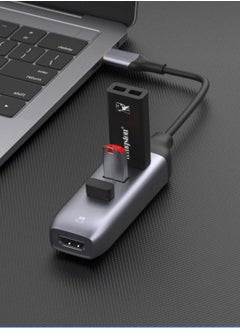 Excefore USB C to HDMI Adapter with 3 USB 3.0 Ports, HDMI 4K Output, Compatible with MacBook Pro, iPad, XPS, Surface, Android, and More, DP Alternative Mode Required  - Image 4