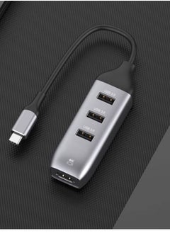 Excefore USB C to HDMI Adapter with 3 USB 3.0 Ports, HDMI 4K Output, Compatible with MacBook Pro, iPad, XPS, Surface, Android, and More, DP Alternative Mode Required  - Image 2