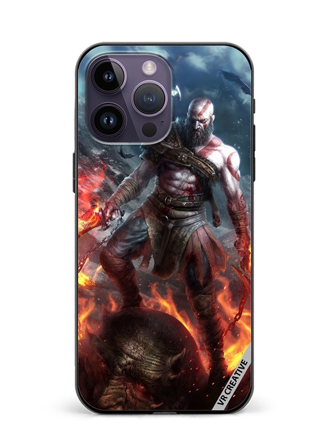 VR CREATIVE Protective Case Cover For Apple iPhone 15 Pro Kratos God Of War Game Design Multicolour - Image 1