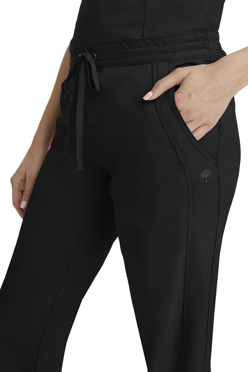 Healing Hands Scrub Pants for Women 2 Pocket Elastic Back Drawstring Pant Purple Label 9095 Taylor Black XS - Image 5