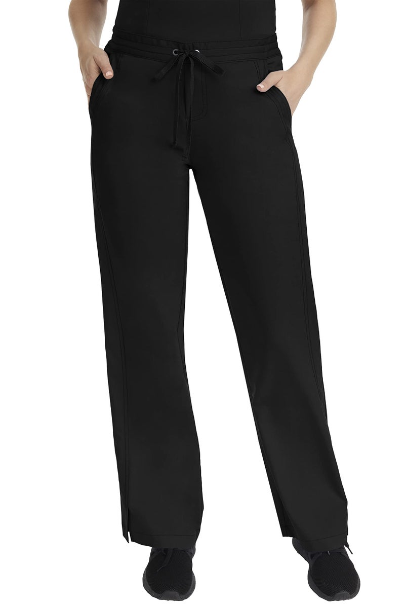 Healing Hands Scrub Pants for Women 2 Pocket Elastic Back Drawstring Pant Purple Label 9095 Taylor Black XS - Image 1