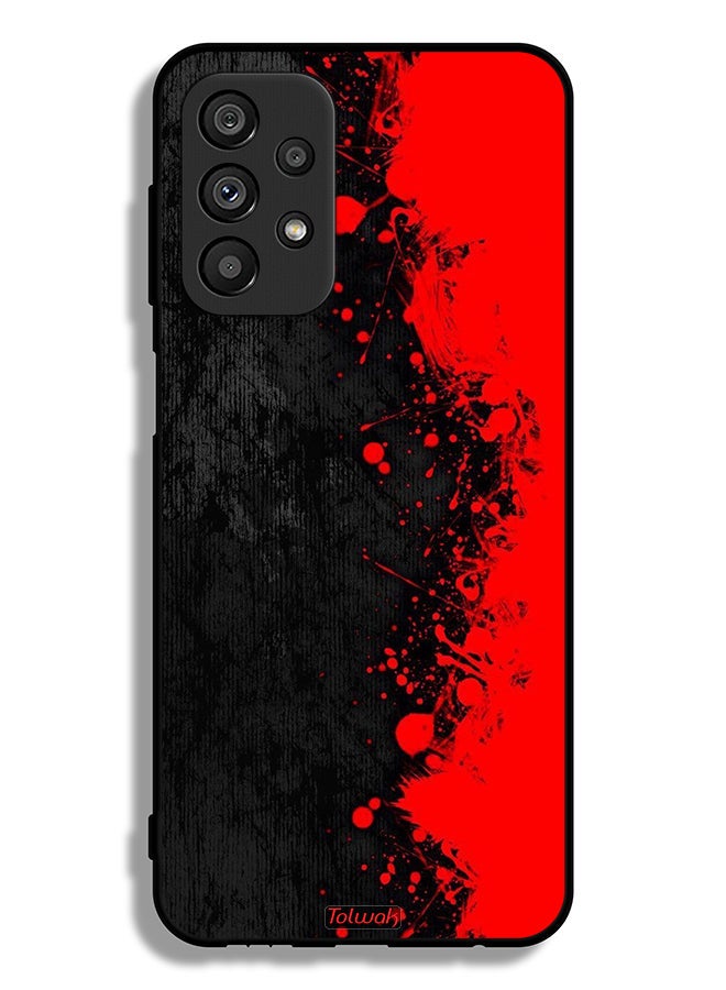 Tolwak Samsung Galaxy A23 5G Protective Case Cover Paint Abstract Pattern - Image 1