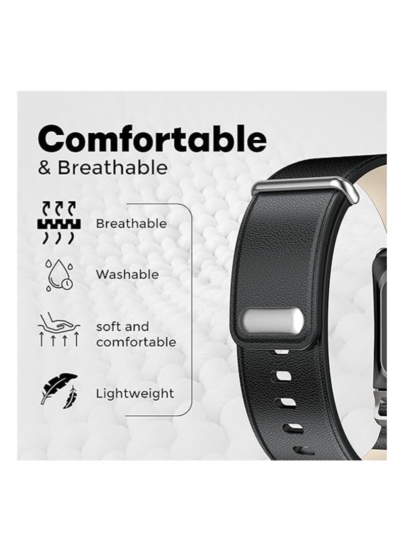 ايكانبو سوار جلدي متوافق مع سوار WHOOP 5.0/MG للرجال والنساء، سوار بديل من الجلد الأصلي المتين والمتين لسوارات Whoop 5.0 | غير مخصص لسوار Whoop Gen 4 - Image 2