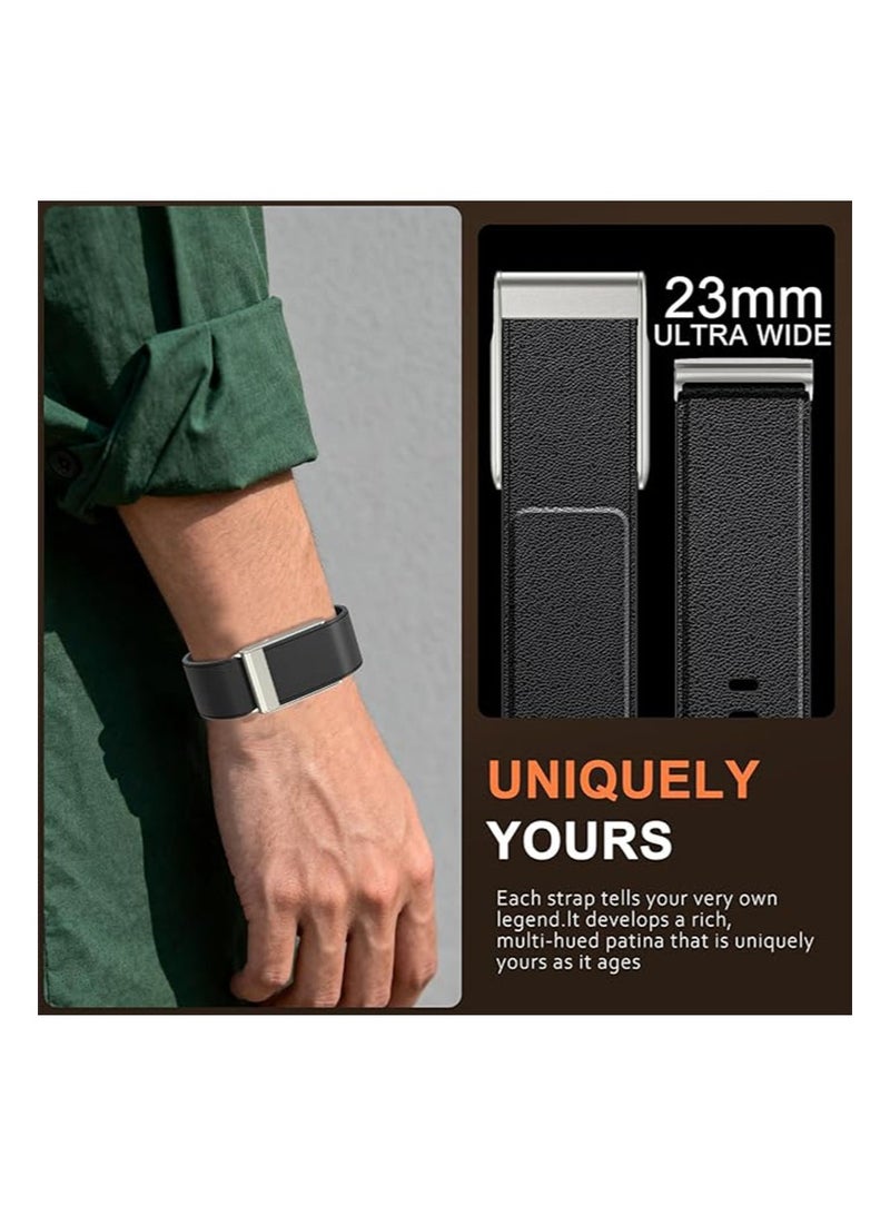 ايكانبو سوار جلدي متوافق مع سوار WHOOP 5.0/MG للرجال والنساء، سوار بديل من الجلد الأصلي المتين والمتين لسوارات Whoop 5.0 | غير مخصص لسوار Whoop Gen 4 - Image 5