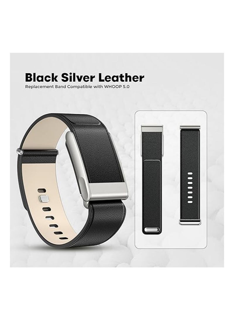 ايكانبو سوار جلدي متوافق مع سوار WHOOP 5.0/MG للرجال والنساء، سوار بديل من الجلد الأصلي المتين والمتين لسوارات Whoop 5.0 | غير مخصص لسوار Whoop Gen 4 - Image 3